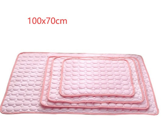 Summer Chill Pet Pad: Ice Silk Cooling Nest