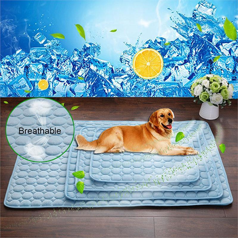 Summer Chill Pet Pad: Ice Silk Cooling Nest