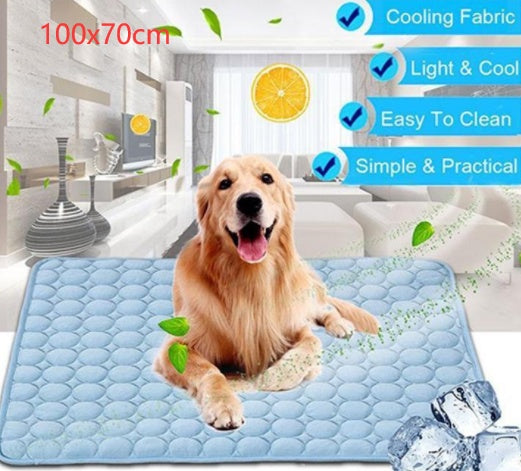 Summer Chill Pet Pad: Ice Silk Cooling Nest