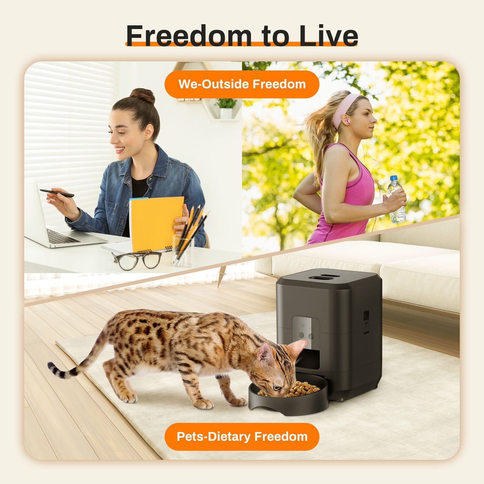 Smart Scheduled Auto Pet Feeder